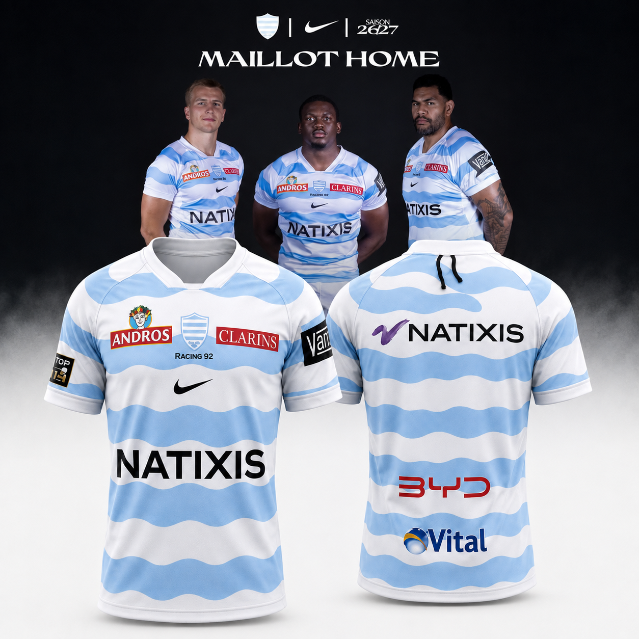 Racing 92 202627 Away Collection Rugby Jersey Replica Fan Edition 1 - Unicasport Racing 92 202627 Away Collection Rugby Jersey Replica Fan Edition