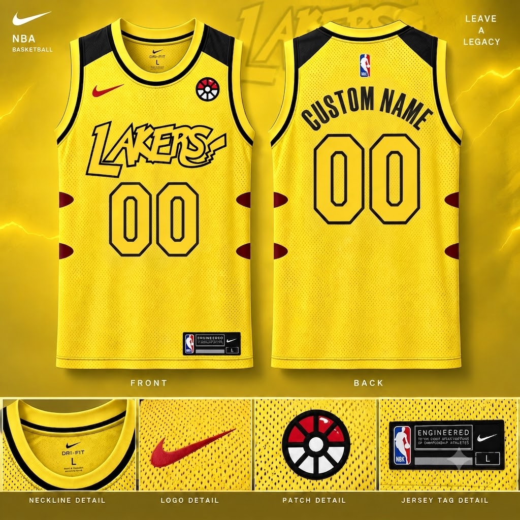 Los Angeles Lakers Custom Name Number 00 Yellow Basketball Jersey Fan Apparel 1 - Unicasport Los Angeles Lakers Custom Name Number 00 Yellow Basketball Jersey Fan Apparel