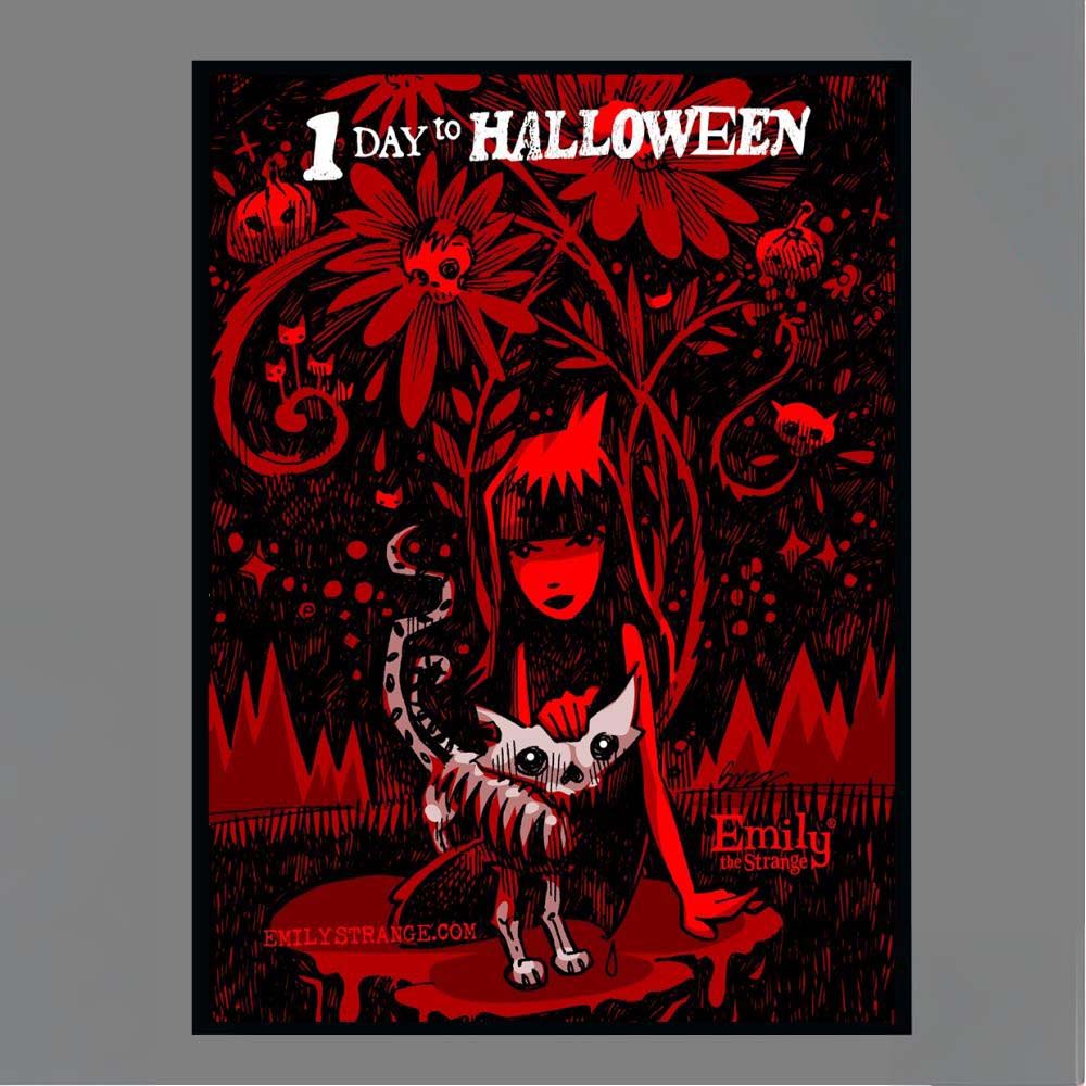 1 Day To Halloween Emily The Strange Gothic Art Print Poster