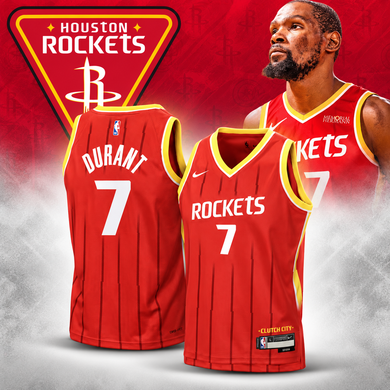 Houston Rockets Kevin Durant Collection Youth Swingman Jersey Red Nike Basketball Apparel 2 - Unicasport Houston Rockets Kevin Durant Collection Youth Swingman Jersey Red Nike Basketball Apparel