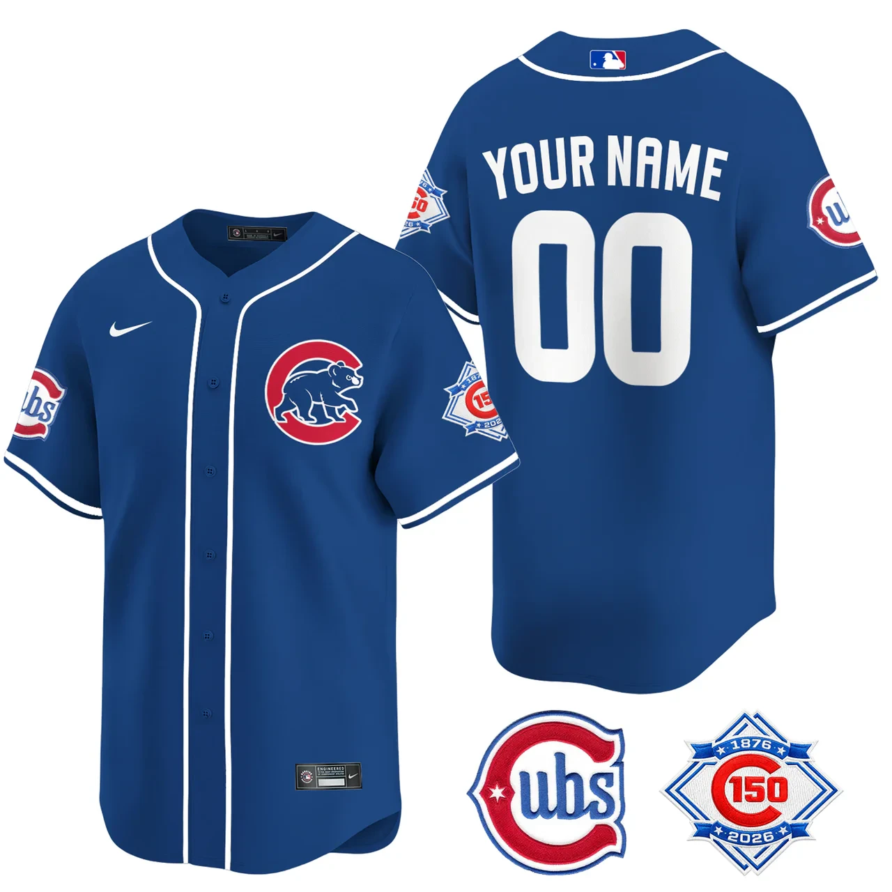 Personalized Chicago Cubs 150th Anniversary 18762026 Baseball Jersey Cubs Merch Gifts For Him 1 - Unicasport Personalized Chicago Cubs 150th Anniversary 18762026 Baseball Jersey Cubs Merch Gifts For Him