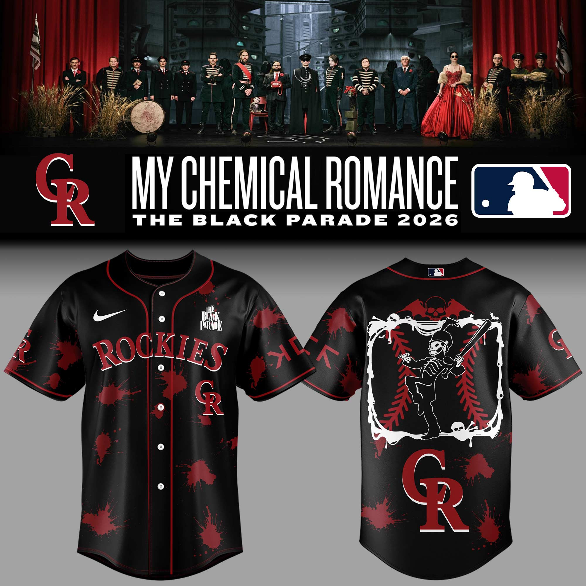 Colorado Rockies X My Chemical Romance Black Parade 2026 Jersey Rockies Merch Gifts For Fans 1 - Unicasport Colorado Rockies X My Chemical Romance Black Parade 2026 Jersey Rockies Merch Gifts For Fans
