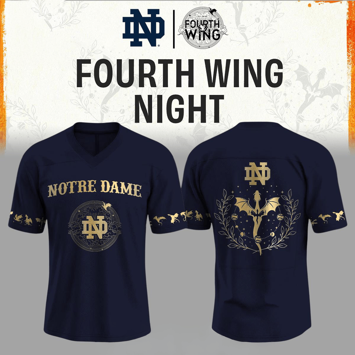 Notre Dame Fighting Irish Fourth Wing Night 2026 Football Jersey Gift Ideas For Fans 1 - Unicasport Notre Dame Fighting Irish Fourth Wing Night 2026 Football Jersey Gift Ideas For Fans