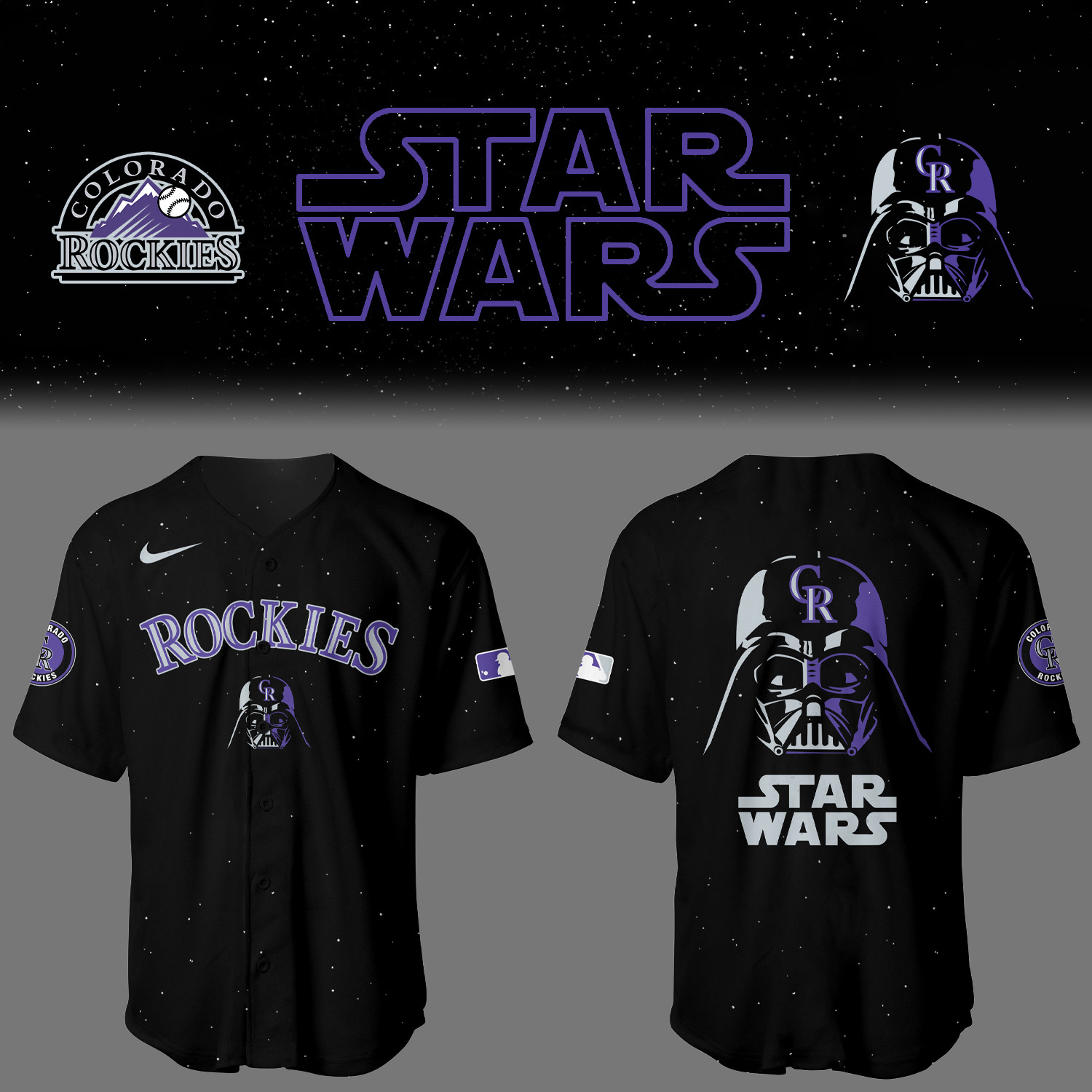 Colorado Rockies x Star Wars Baseball Jersey Rockies x Star Wars Merch Baseball Fan Gift 1 - Unicasport Colorado Rockies x Star Wars Baseball Jersey Rockies x Star Wars Merch Baseball Fan Gift