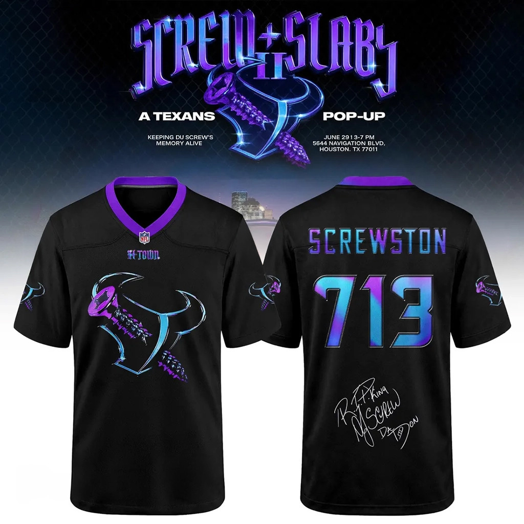Houston Texans DJ Screw Signature Jersey Screwston 713 Jersey Houston Texans Merch Fan Gifts 1 - Unicasport Houston Texans DJ Screw Signature Jersey Screwston 713 Jersey Houston Texans Merch Fan Gifts