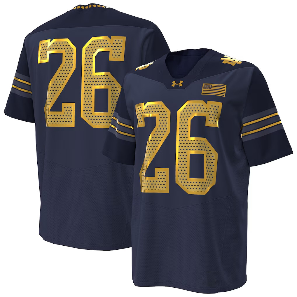 Notre Dame Merch #26 Notre Dame Fighting Irish Under Armour 2026 Shamrock Series Jersey Navy 1 - Unicasport Notre Dame Merch #26 Notre Dame Fighting Irish Under Armour 2026 Shamrock Series Jersey Navy