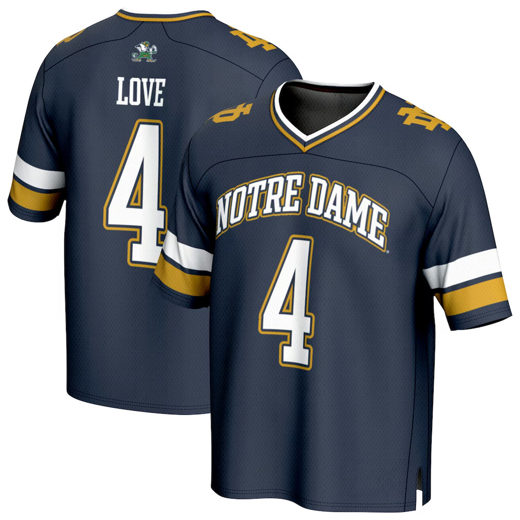 #4 Jeremiyah Love Jersey Shirt Notre Dame Merch Notre Dame Fighting Irish GameDay Greats Jersey 1 - Unicasport #4 Jeremiyah Love Jersey Shirt Notre Dame Merch Notre Dame Fighting Irish GameDay Greats Jersey