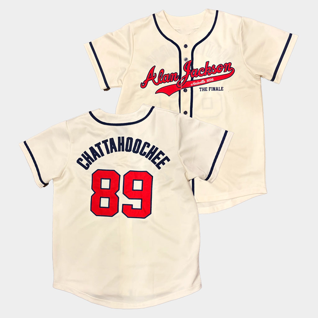 Alan Jackson Merch 2026 Alan Jackson The Finale Baseball Jersey #89 Chattahoochee Jersey 1 - Unicasport Alan Jackson Merch 2026 Alan Jackson The Finale Baseball Jersey #89 Chattahoochee Jersey