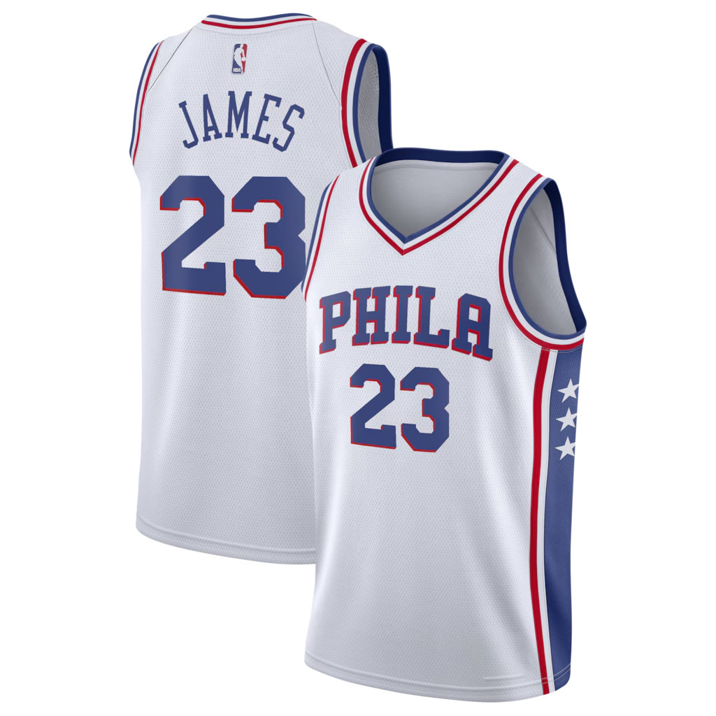 Lebron James Merch 2026 Philadelphia 76ers #23 Lebron James Basketball Jersey White Brother Gifts 1 - Unicasport Lebron James Merch 2026 Philadelphia 76ers #23 Lebron James Basketball Jersey White Brother Gifts