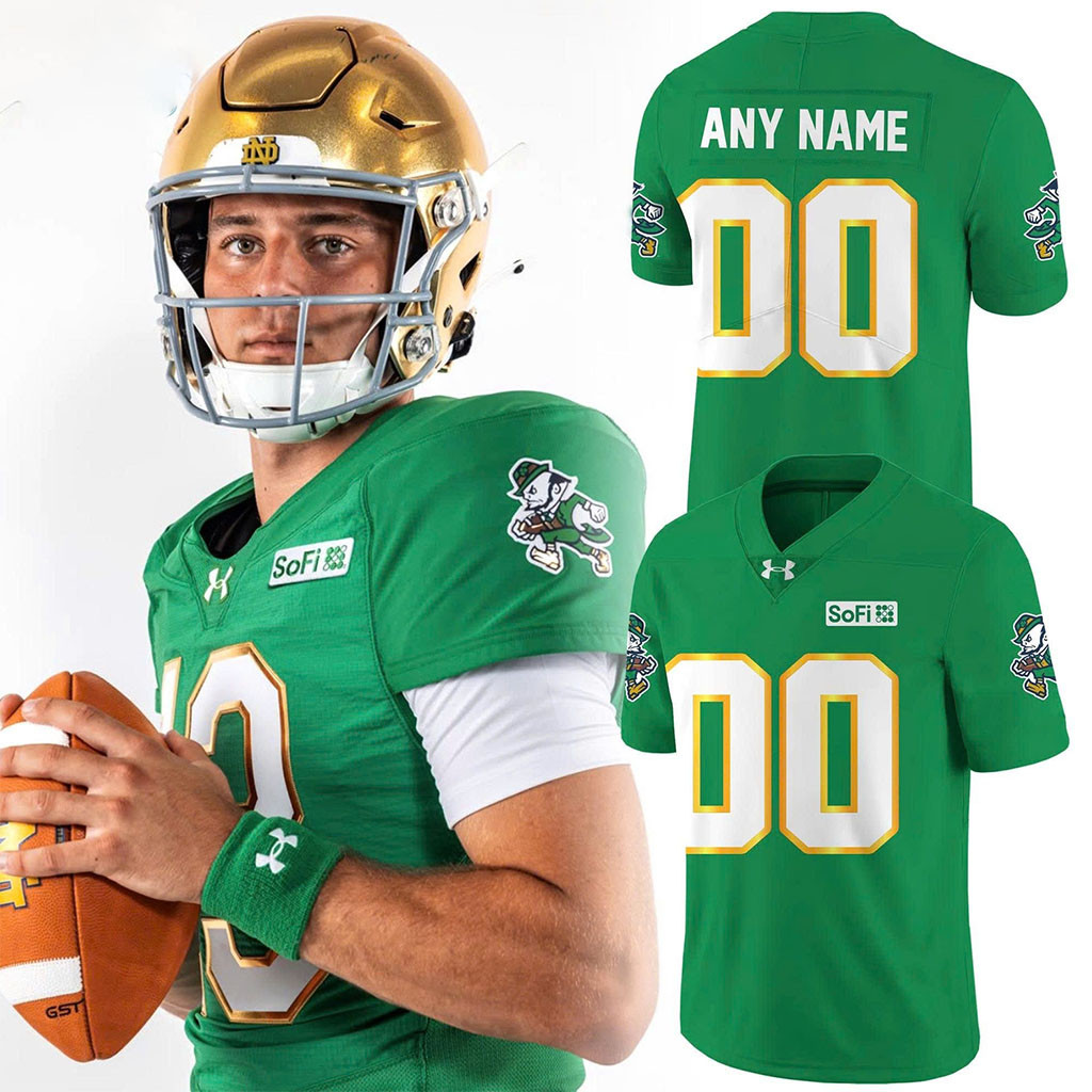 Personalized Notre Dame Fighting Irish Green Football Jersey Best Gifts For Football Fans 1 - Unicasport Personalized Notre Dame Fighting Irish Green Football Jersey Best Gifts For Football Fans