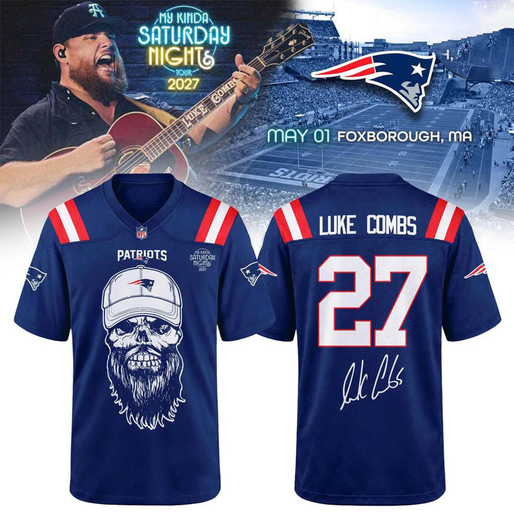 New England Patriots X Luke Combs Merch My Kinda Saturday Night Tour 2027 Jersey Gift For Fans 1 - Unicasport New England Patriots X Luke Combs Merch My Kinda Saturday Night Tour 2027 Jersey Gift For Fans