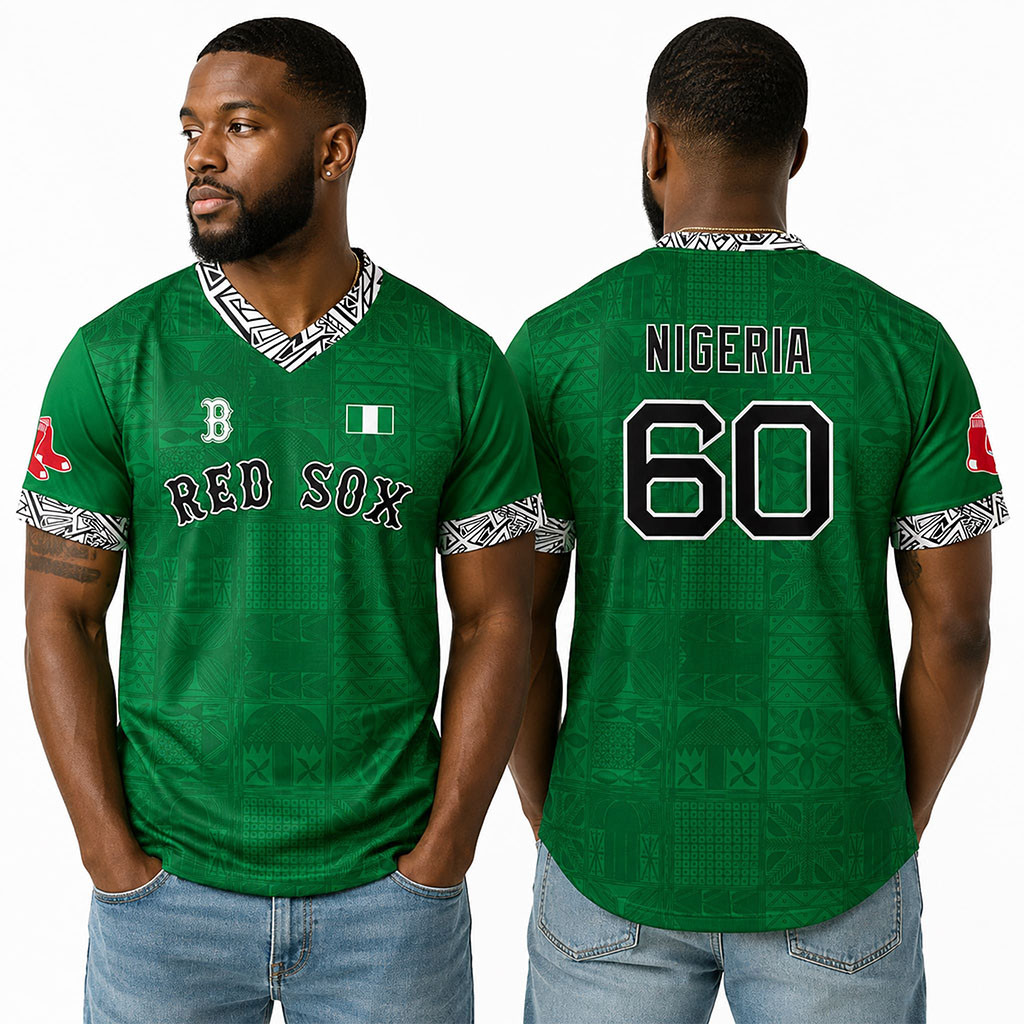 2026 Nigeria Red Sox Jersey No 60 Nigeria Jersey Red Sox Merch Present For Brothers 1 - Unicasport 2026 Nigeria Red Sox Jersey No 60 Nigeria Jersey Red Sox Merch Present For Brothers