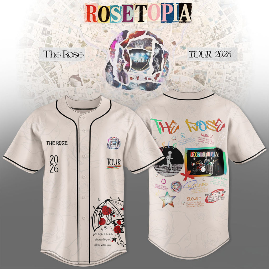 Rosetopia The Rose Tour 2026 Live Session Baseball Jersey The Rose Merch Music Fan Gifts 1 - Unicasport Rosetopia The Rose Tour 2026 Live Session Baseball Jersey The Rose Merch Music Fan Gifts