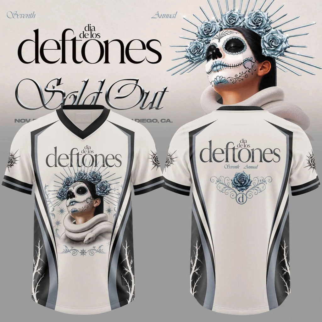 Deftones Merch 2026 Seventh Annual Dia De Los Deftones Floral Vines V-Neck Jersey Friend Gifts 1 - Unicasport Deftones Merch 2026 Seventh Annual Dia De Los Deftones Floral Vines V-Neck Jersey Friend Gifts