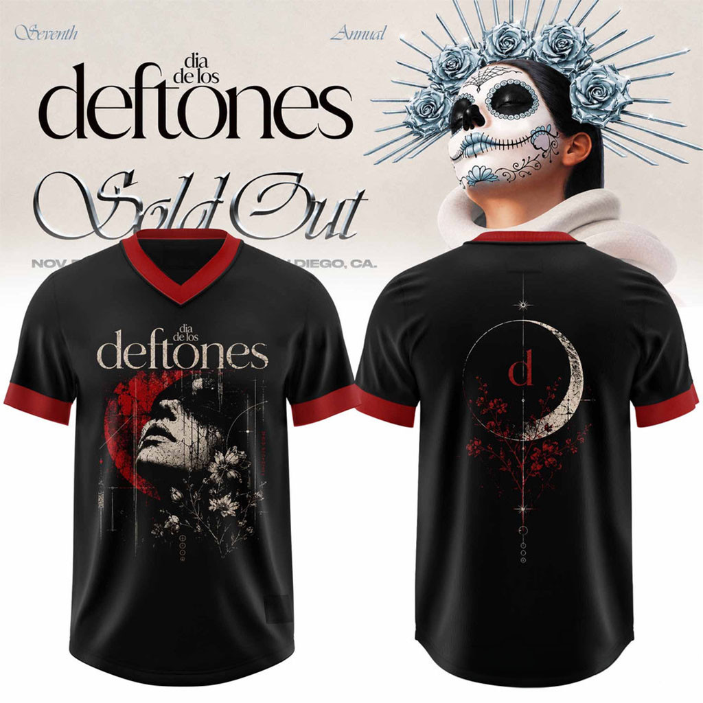 Deftones Merch 2026 Seventh Annual Dia De Los Deftones Celestial Gothic V-Neck Jersey 1 - Unicasport Deftones Merch 2026 Seventh Annual Dia De Los Deftones Celestial Gothic V-Neck Jersey