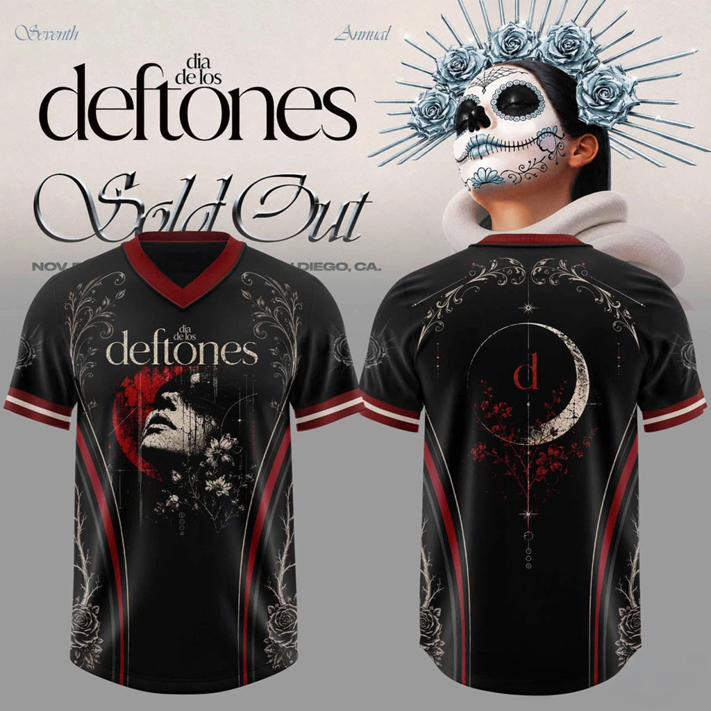Deftones Merch 2026 Seventh Annual Dia De Los Deftones Floral Vines V-Neck Jersey Fan Gifts 1 - Unicasport Deftones Merch 2026 Seventh Annual Dia De Los Deftones Floral Vines V-Neck Jersey Fan Gifts