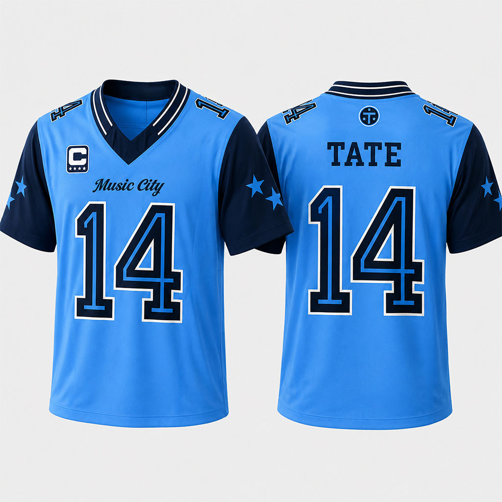 Tennessee Titans X Rivalries Uniform 2026 Jersey No 14 Tate Jersey Titans Merch Game Day Gifts 1 - Unicasport Tennessee Titans X Rivalries Uniform 2026 Jersey No 14 Tate Jersey Titans Merch Game Day Gifts