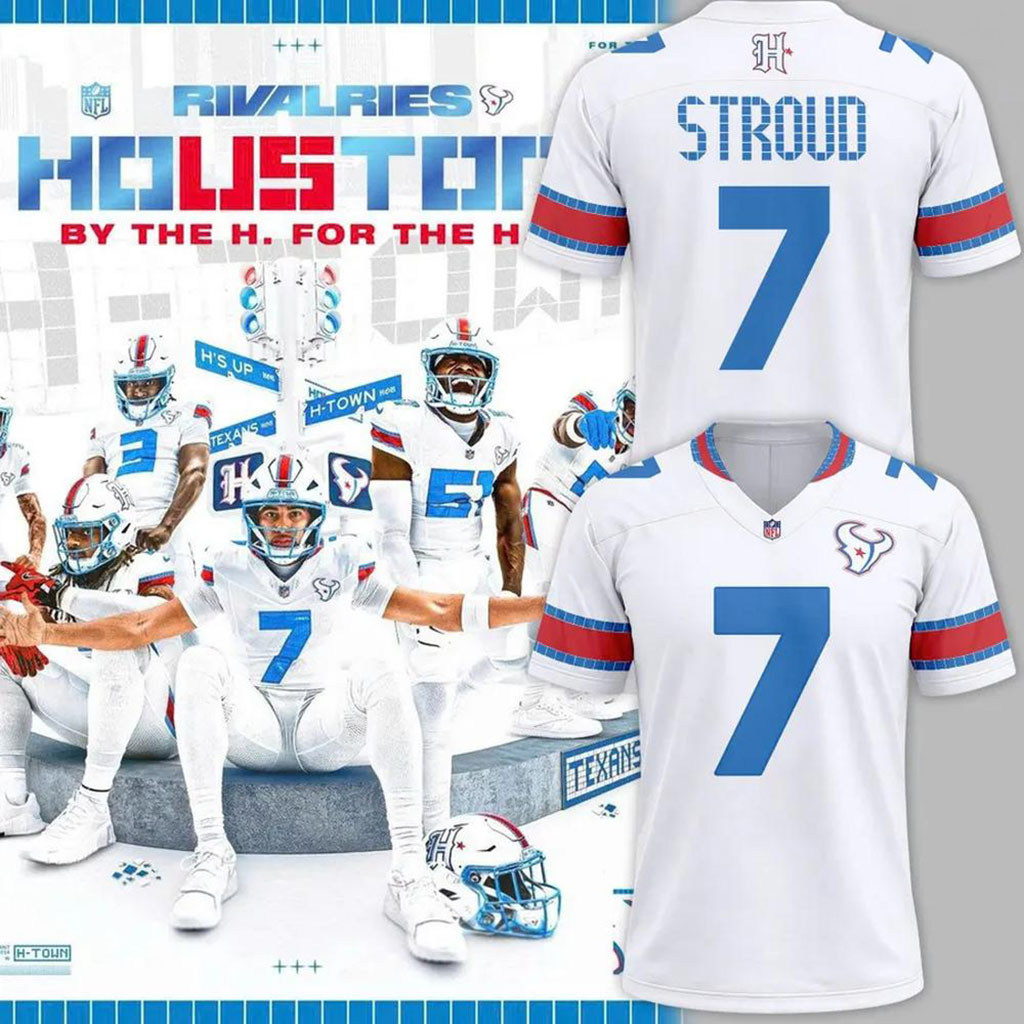 Houston Texans CJ Stroud 7 Rivalries 2026 Football Jersey Texans Merch Gifts For Football Fan 1 - Unicasport Houston Texans CJ Stroud 7 Rivalries 2026 Football Jersey Texans Merch Gifts For Football Fan