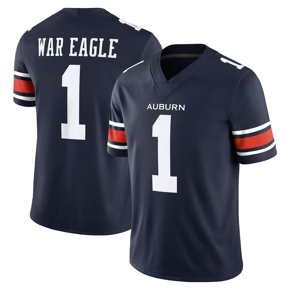 Auburn Tigers Merch 2026 Away Football Game Jersey Navy #1 War Eagle Jersey Fan Clothing 1 - Unicasport Auburn Tigers Merch 2026 Away Football Game Jersey Navy #1 War Eagle Jersey Fan Clothing