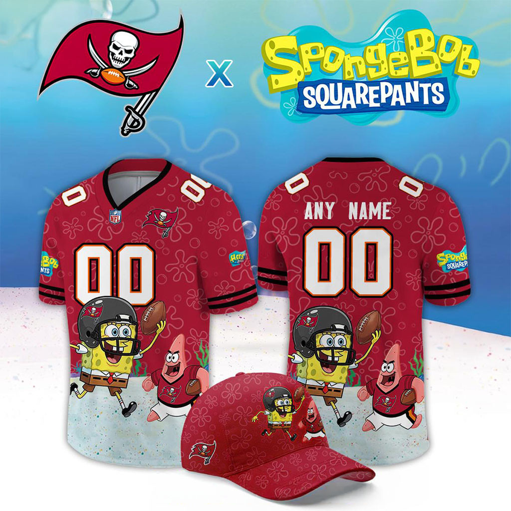 Custom Tampa Bay Buccaneers X SpongeBob Squarepants 2026 Night Jersey Buccaneers Merch 1 - Unicasport Custom Tampa Bay Buccaneers X SpongeBob Squarepants 2026 Night Jersey Buccaneers Merch