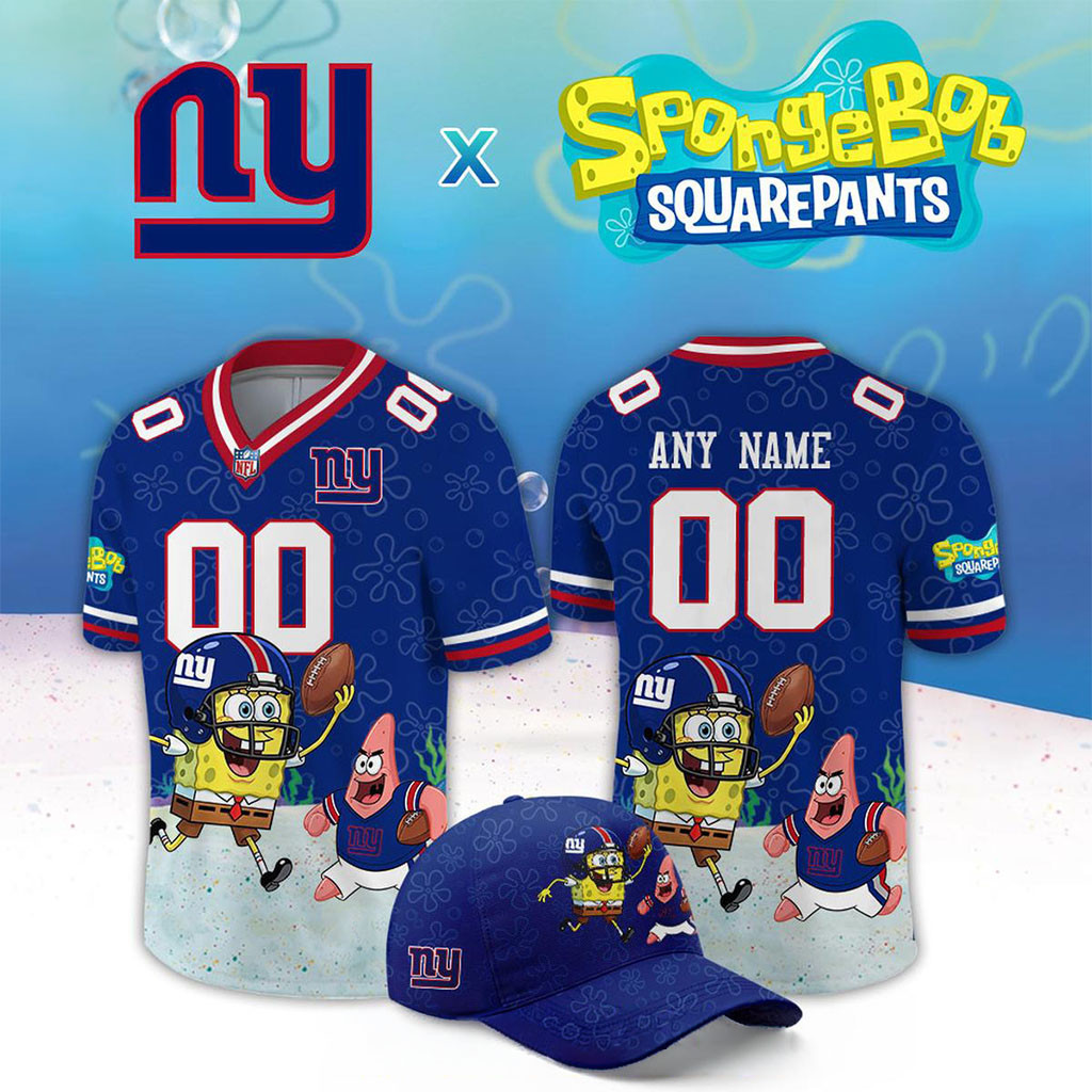 Personalized New York Giants X SpongeBob Squarepants 2026 Night Football Jersey NY Giants Merch 1 - Unicasport Personalized New York Giants X SpongeBob Squarepants 2026 Night Football Jersey NY Giants Merch