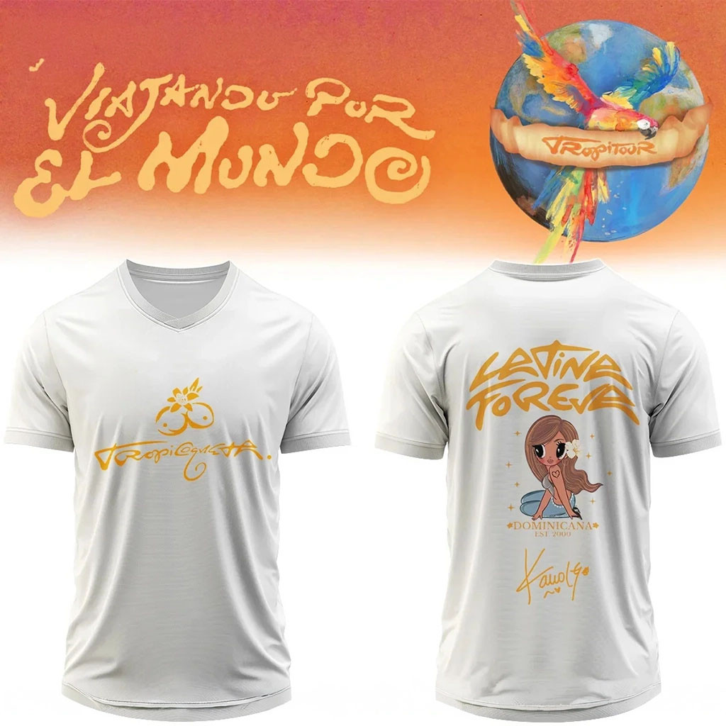 Karol G Nos Vamos de Tour Signature V-Neck Jersey Karol G Merch Best Gifts For Music Lovers 1 - Unicasport Karol G Nos Vamos de Tour Signature V-Neck Jersey Karol G Merch Best Gifts For Music Lovers