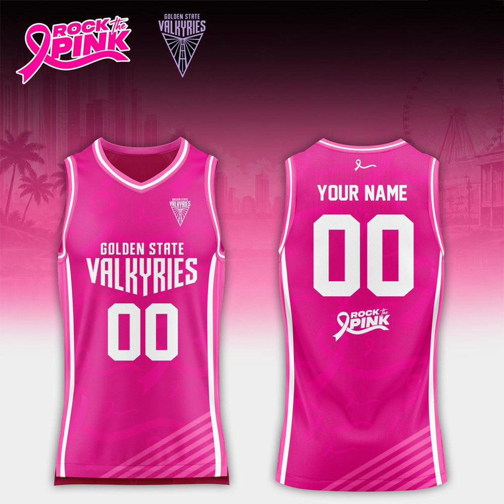 Custom Golden State Valkyries x Rock The Pink Night 2026 Basketball Jersey Valkyries Merch 1 - Unicasport Custom Golden State Valkyries x Rock The Pink Night 2026 Basketball Jersey Valkyries Merch