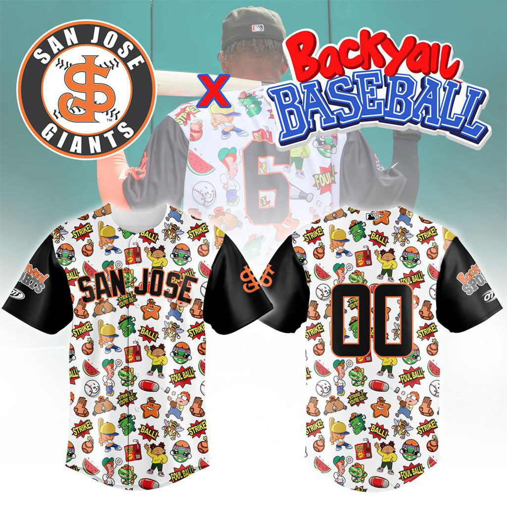Custom San Jose Giants x Backyard Baseball Jersey Giants Merch Gifts For Baseball Lovers 1 - Unicasport Custom San Jose Giants x Backyard Baseball Jersey Giants Merch Gifts For Baseball Lovers