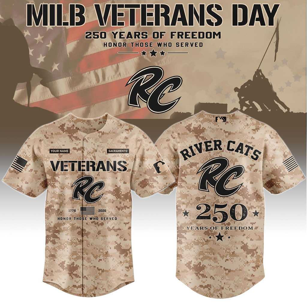 Personalized Sacramento River Cats Merch Veterans Day 2026 Baseball Jersey Patriotic Gifts 1 - Unicasport Personalized Sacramento River Cats Merch Veterans Day 2026 Baseball Jersey Patriotic Gifts