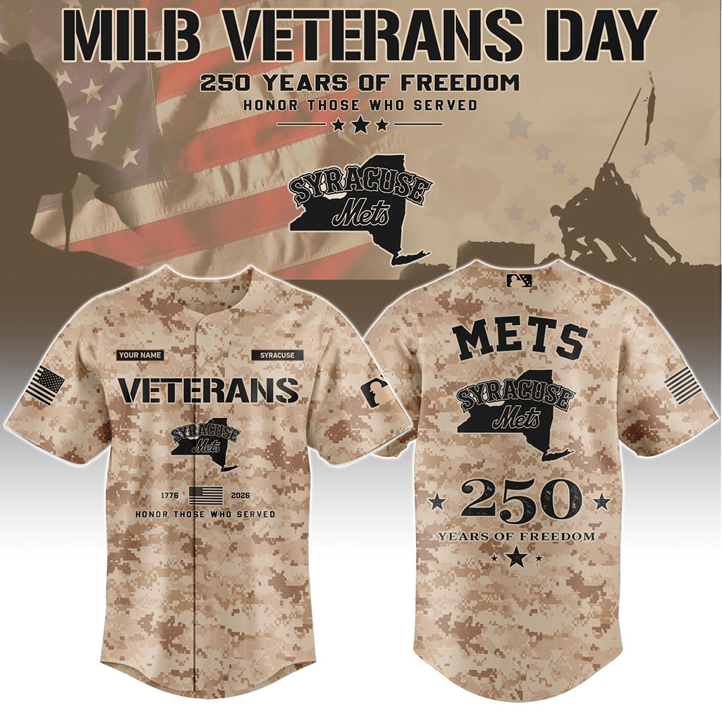 Personalized Syracuse Mets Veterans Day 2026 Baseball Jersey Syracuse Mets Merch Fan Gifts 1 - Unicasport Personalized Syracuse Mets Veterans Day 2026 Baseball Jersey Syracuse Mets Merch Fan Gifts