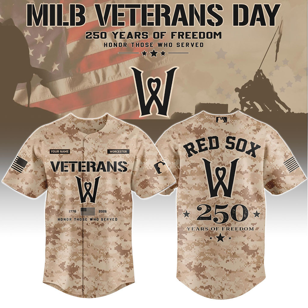 Personalized Worcester Red Sox Merch Veterans Day 2026 Baseball Jersey Gift For Fathers 1 - Unicasport Personalized Worcester Red Sox Merch Veterans Day 2026 Baseball Jersey Gift For Fathers