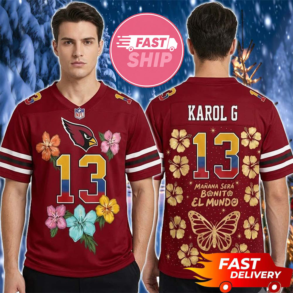 Arizona Cardinals x Karol G Viajando Por El Mundo Tropitour 2026 Jersey Cardinals Merch 1 - Unicasport Arizona Cardinals x Karol G Viajando Por El Mundo Tropitour 2026 Jersey Cardinals Merch
