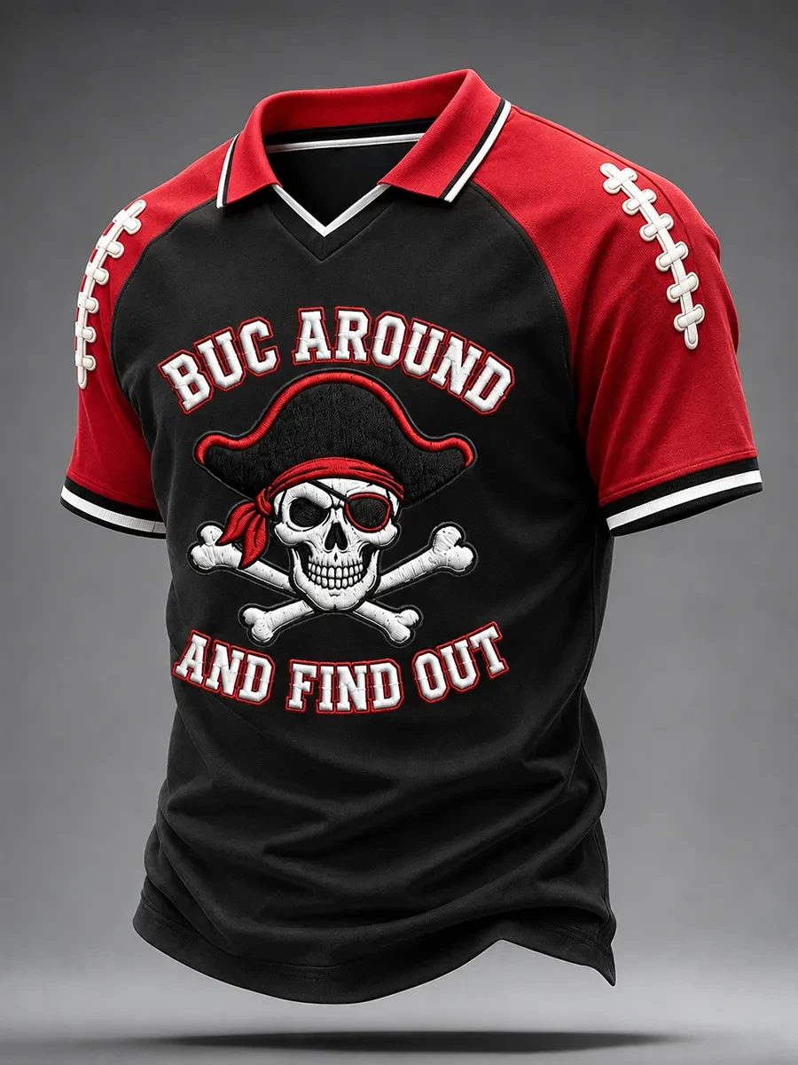Tampa Bay Buccaneers Merch Buc Around And Find Out Tampa Bay Football V-Neck Polo Jersey Men 1 - Unicasport Tampa Bay Buccaneers Merch Buc Around And Find Out Tampa Bay Football V-Neck Polo Jersey Men