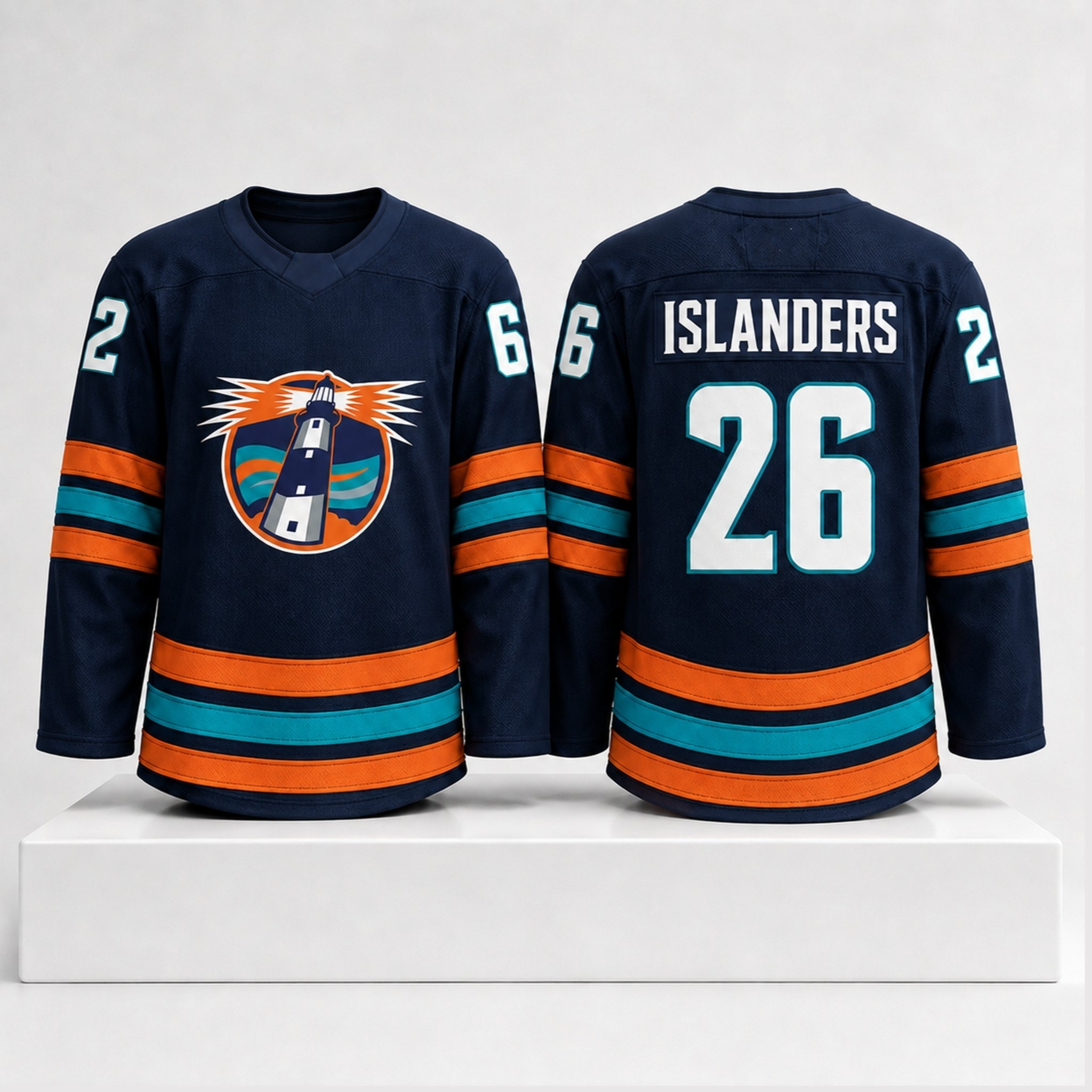 New York Islanders Navy Lighthouse 2026 Hockey Jersey 1 - Unicasport New York Islanders Navy Lighthouse 2026 Hockey Jersey