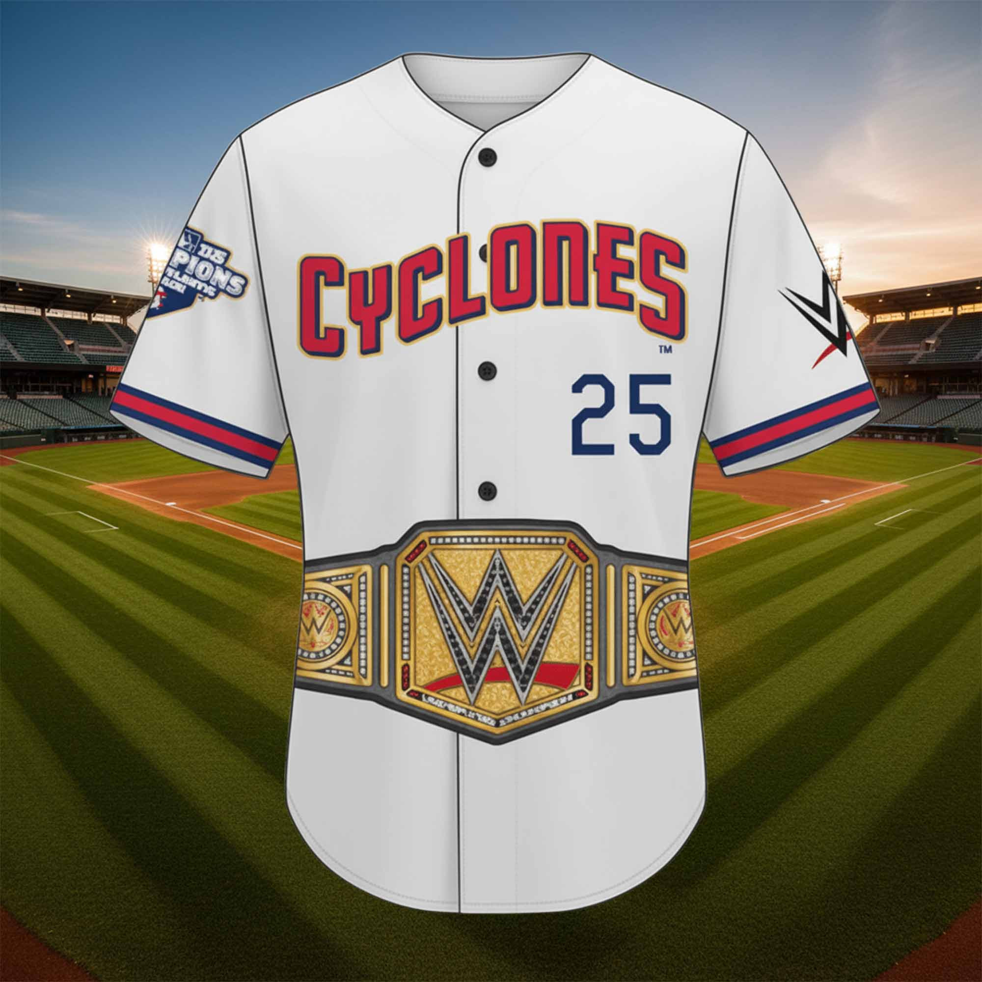 2026 Brooklyn Cyclones WWE Night Jersey 1 - Unicasport 2026 Brooklyn Cyclones WWE Night Jersey
