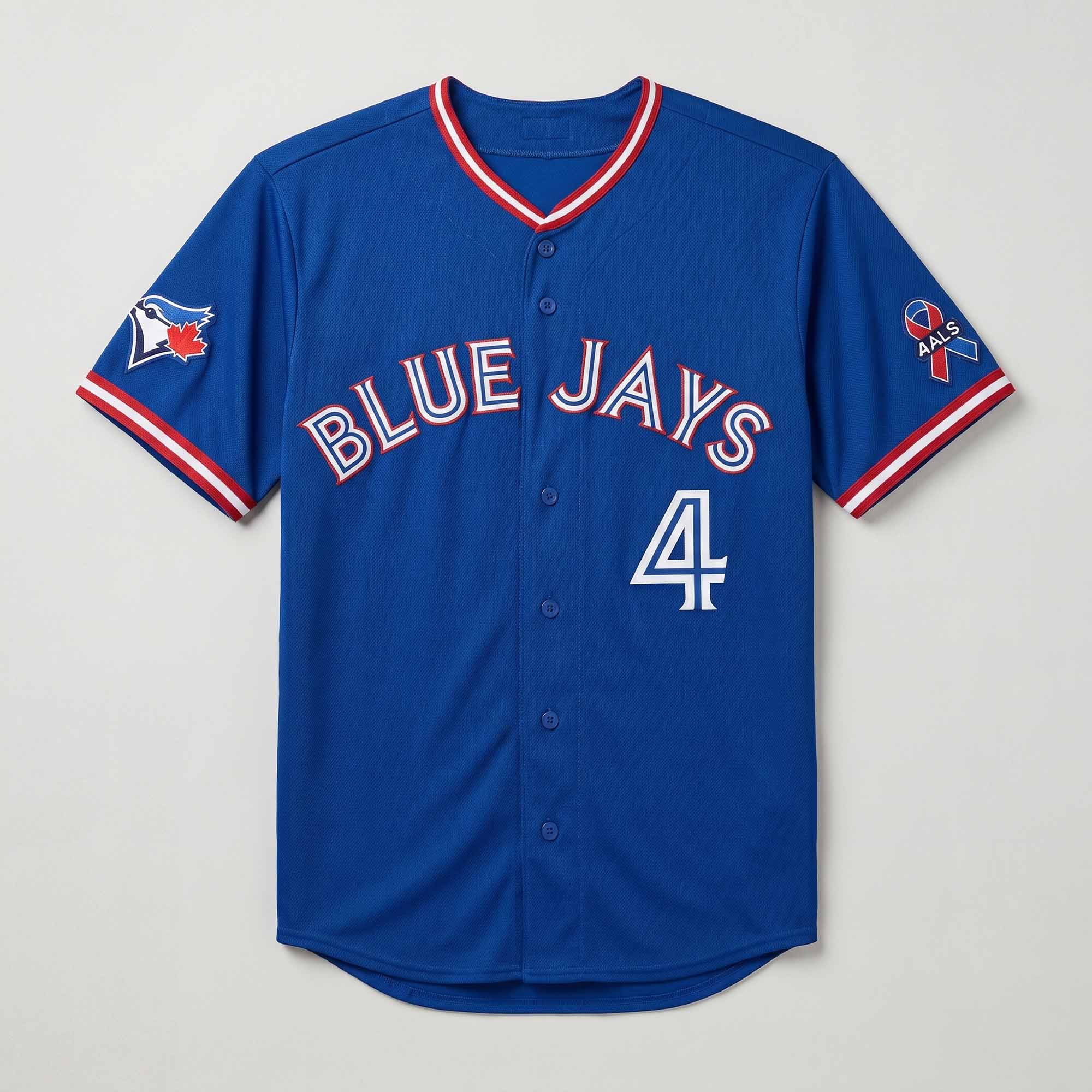 Blue Jays 4 Lou Gehrig Day ALS 2026 Jersey 1 - Unicasport Blue Jays 4 Lou Gehrig Day ALS 2026 Jersey
