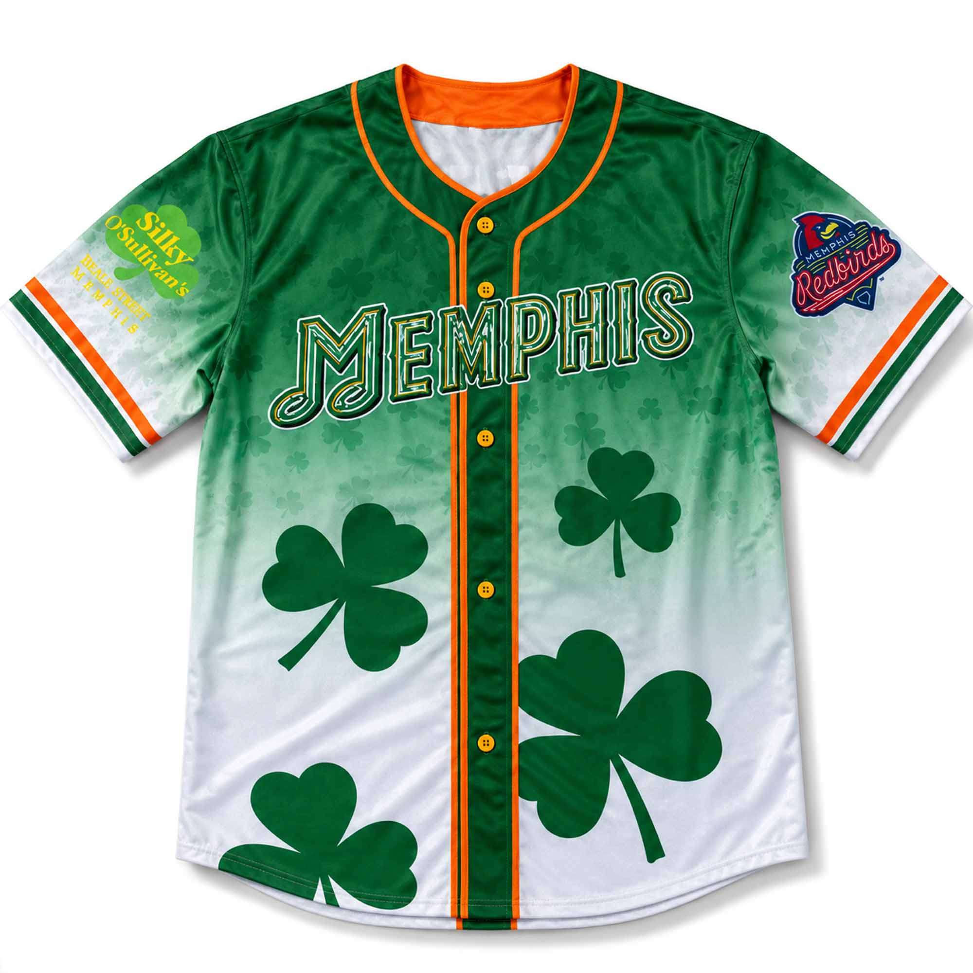2026 Memphis Redbirds Halfway To St Patrick’s Day Jersey Giveaway 1 - Unicasport 2026 Memphis Redbirds Halfway To St Patrick’s Day Jersey Giveaway