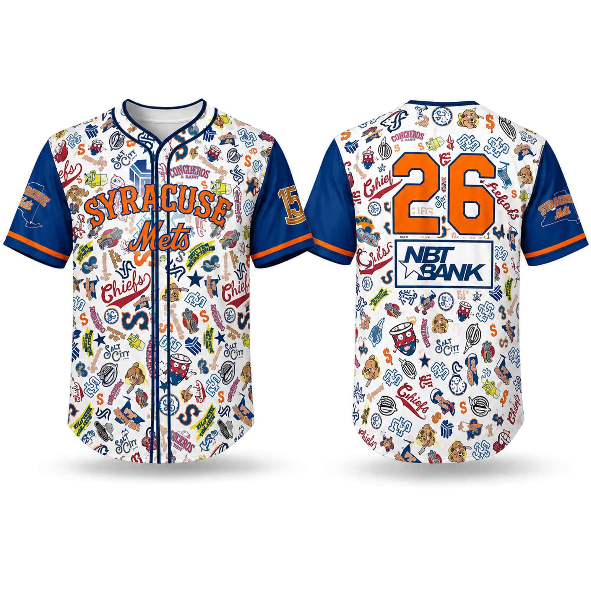 2026 Syracuse Mets Sticker Bomb Jersey Giveaway 1 - Unicasport 2026 Syracuse Mets Sticker Bomb Jersey Giveaway