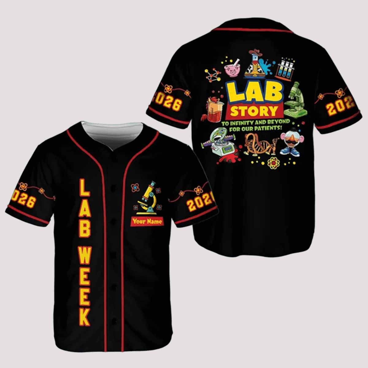 Personalized Lab Week Lab Story Baseball Jersey 1 - Unicasport Personalized Lab Week Lab Story Baseball Jersey