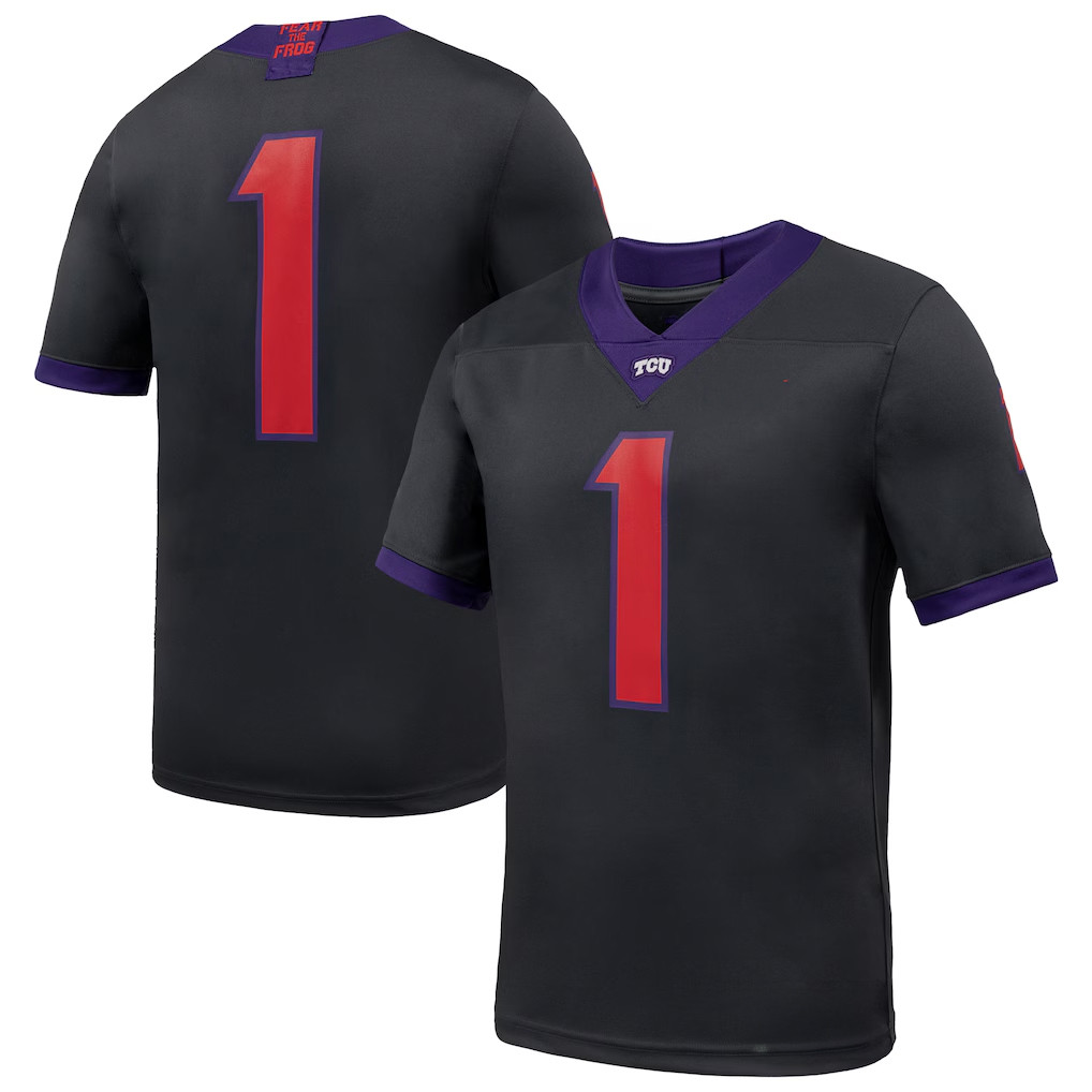 TCU Horned Frogs Merch #1 TCU Horned Frogs Alternate Game Football Jersey 2026 Fan Apparel 1 - Unicasport TCU Horned Frogs Merch #1 TCU Horned Frogs Alternate Game Football Jersey 2026 Fan Apparel