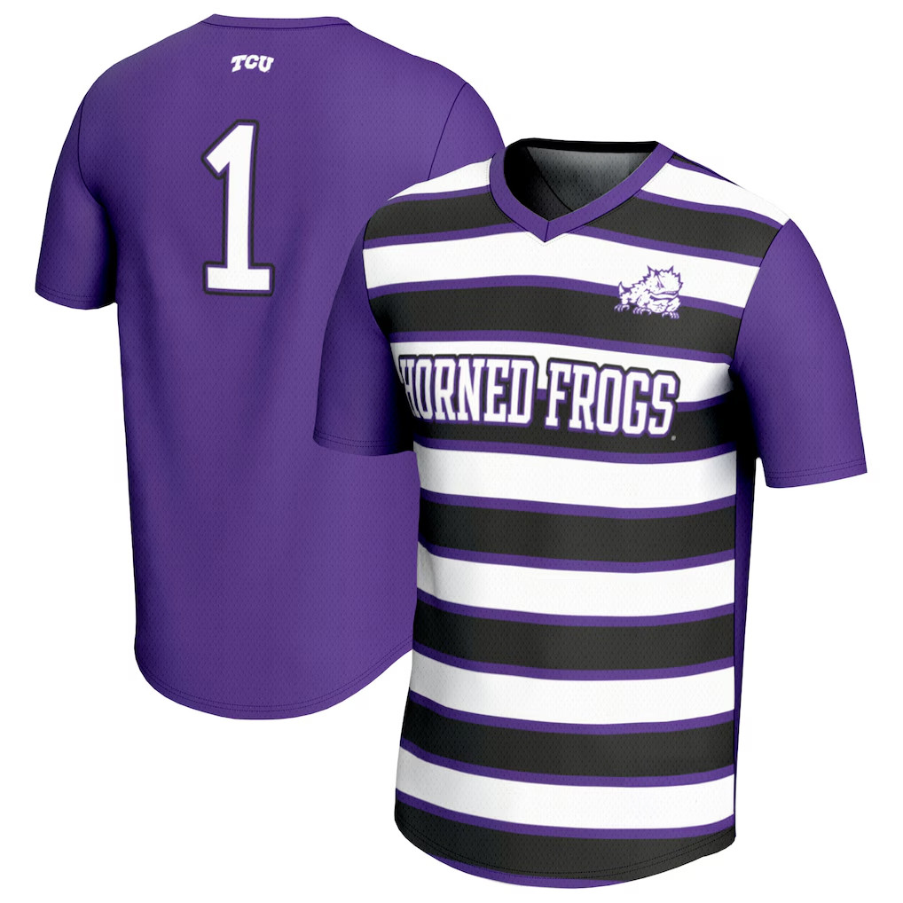 TCU Horned Frogs Merch #1 TCU Horned Frogs GameDay Greats Soccer Fashion Jersey Fan Gifts 1 - Unicasport TCU Horned Frogs Merch #1 TCU Horned Frogs GameDay Greats Soccer Fashion Jersey Fan Gifts