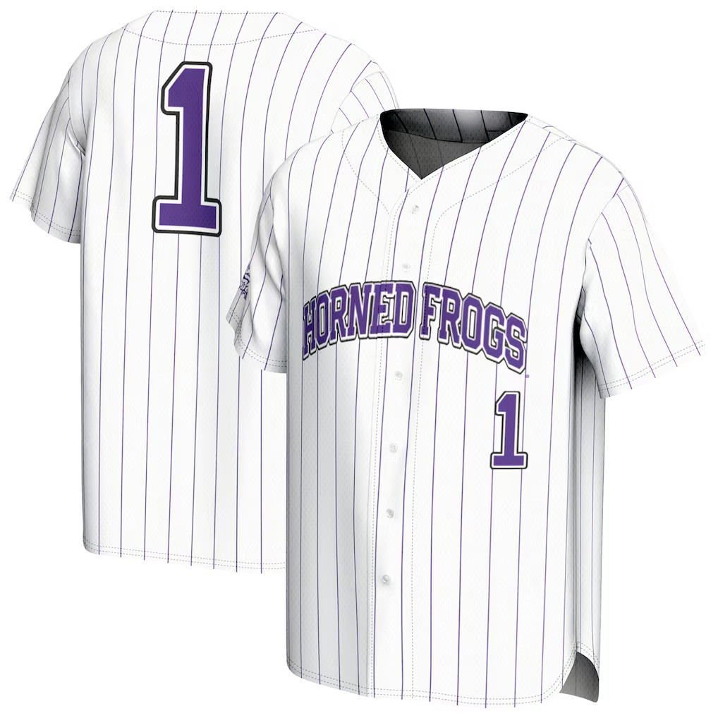 TCU Horned Frogs Merch 2026 TCU Horned Frogs GameDay Greats Collegiate Baseball Fashion Jersey 1 - Unicasport TCU Horned Frogs Merch 2026 TCU Horned Frogs GameDay Greats Collegiate Baseball Fashion Jersey