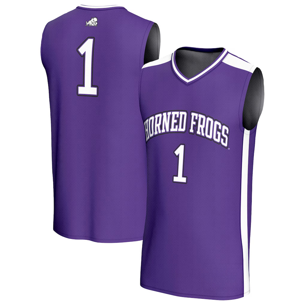 TCU Horned Frogs Merch #1 TCU Horned Frogs GameDay Greats Basketball Jersey 2026 Fan Gear 1 - Unicasport TCU Horned Frogs Merch #1 TCU Horned Frogs GameDay Greats Basketball Jersey 2026 Fan Gear