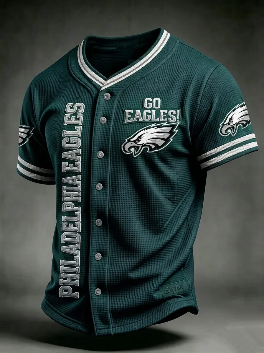 Philadelphia Eagles Merch Go Eagles Baseball Jersey Game Day Football Outfits Present For Fans 1 - Unicasport Philadelphia Eagles Merch Go Eagles Baseball Jersey Game Day Football Outfits Present For Fans