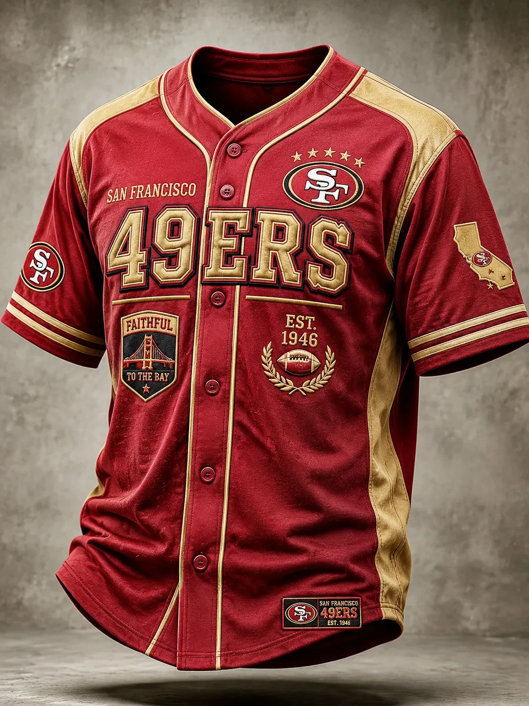 San Francisco 49ers Merch Game Day Baseball Jersey SF Football Apparel Presents For Him 1 - Unicasport San Francisco 49ers Merch Game Day Baseball Jersey SF Football Apparel Presents For Him