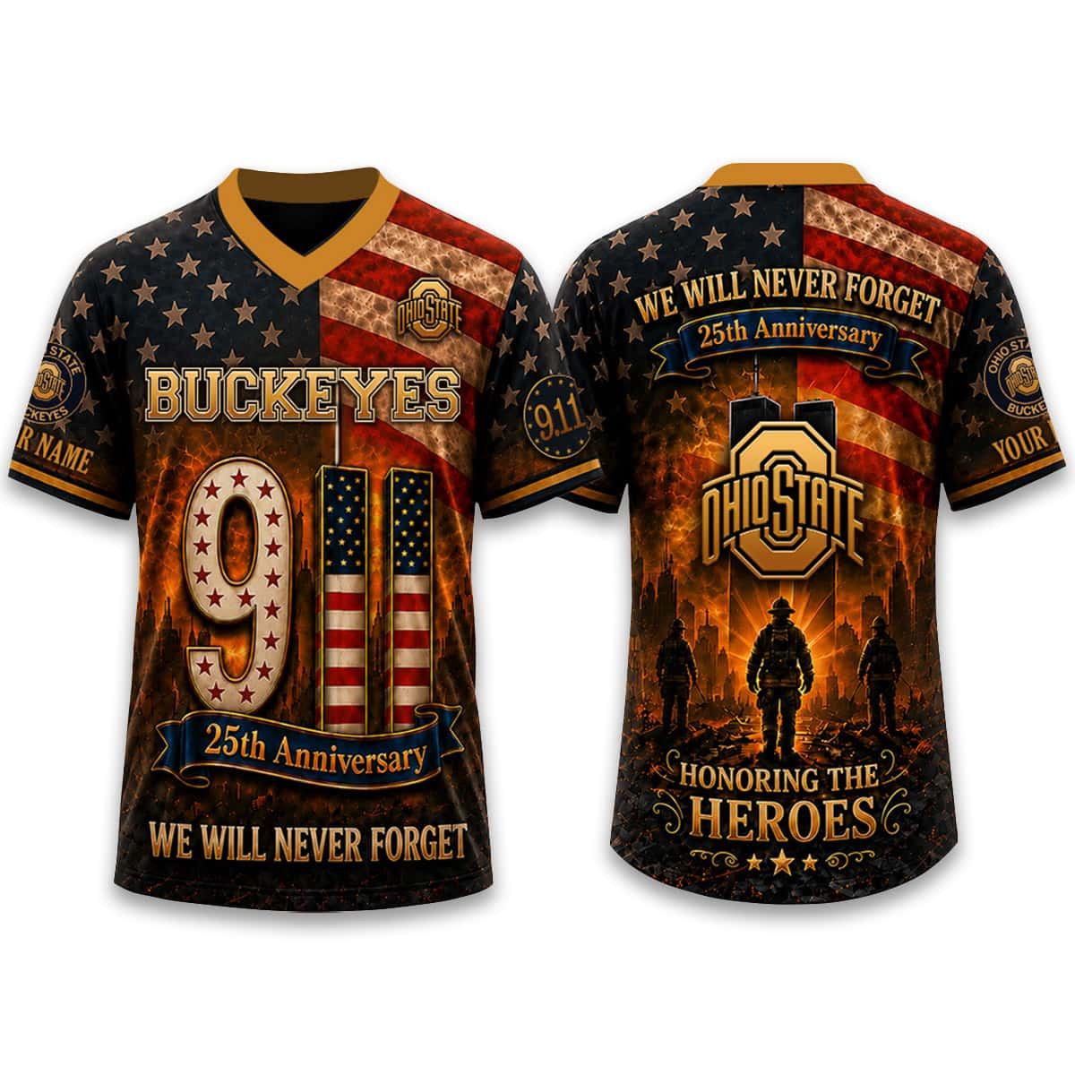 Buckeyes Firefighter Never Forget 9 11 2026 Jersey 1 - Unicasport Buckeyes Firefighter Never Forget 9 11 2026 Jersey