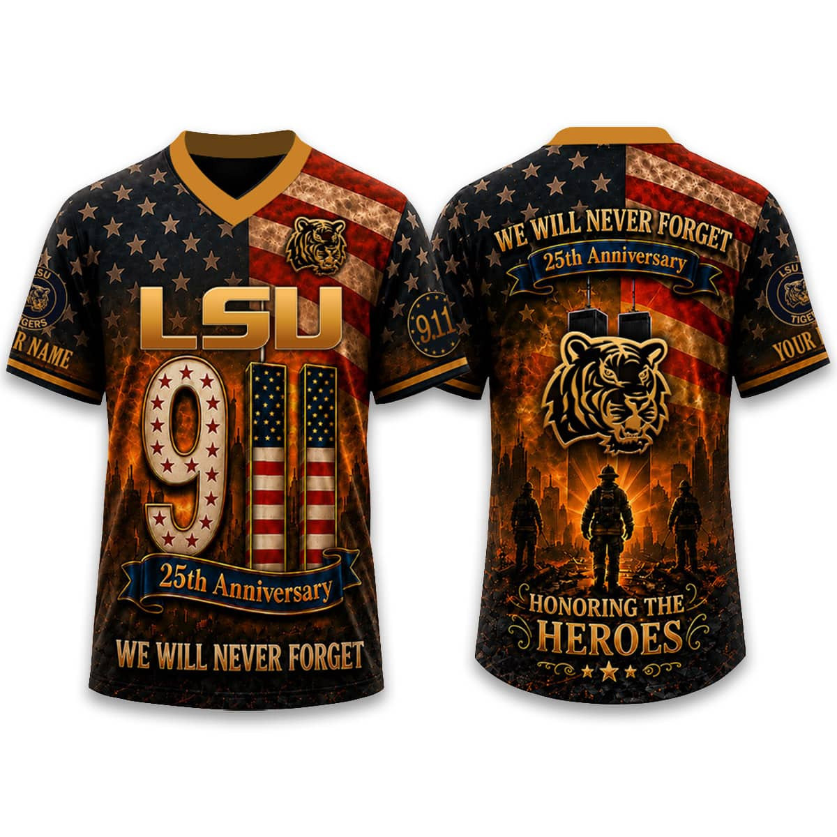 LSU Firefighter Never Forget 9 11 2026 Jersey 1 - Unicasport LSU Firefighter Never Forget 9 11 2026 Jersey