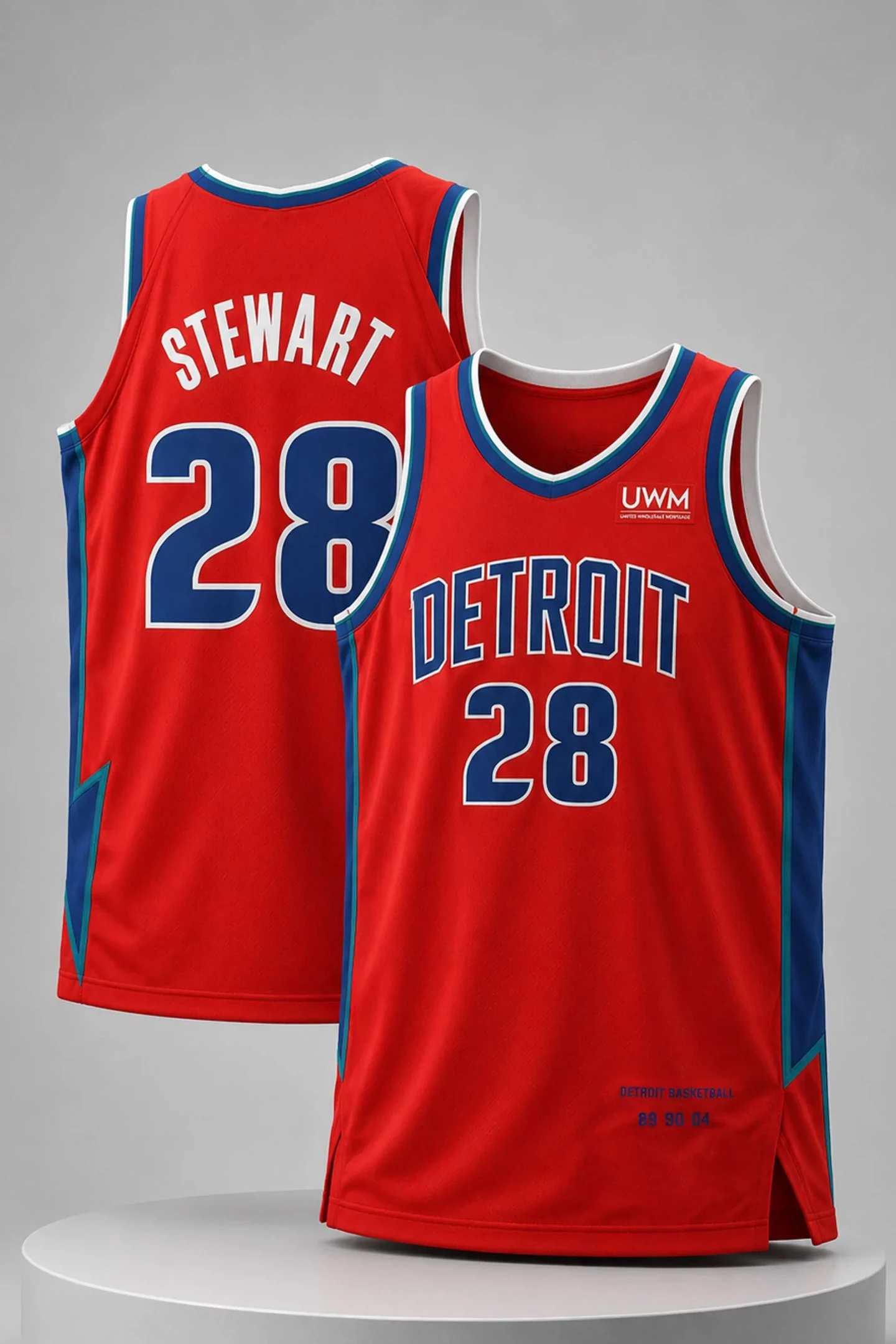 Detroit Pistons 2021-22 City Edition Basketball Jersey 1 - Unicasport Detroit Pistons 2021-22 City Edition Basketball Jersey