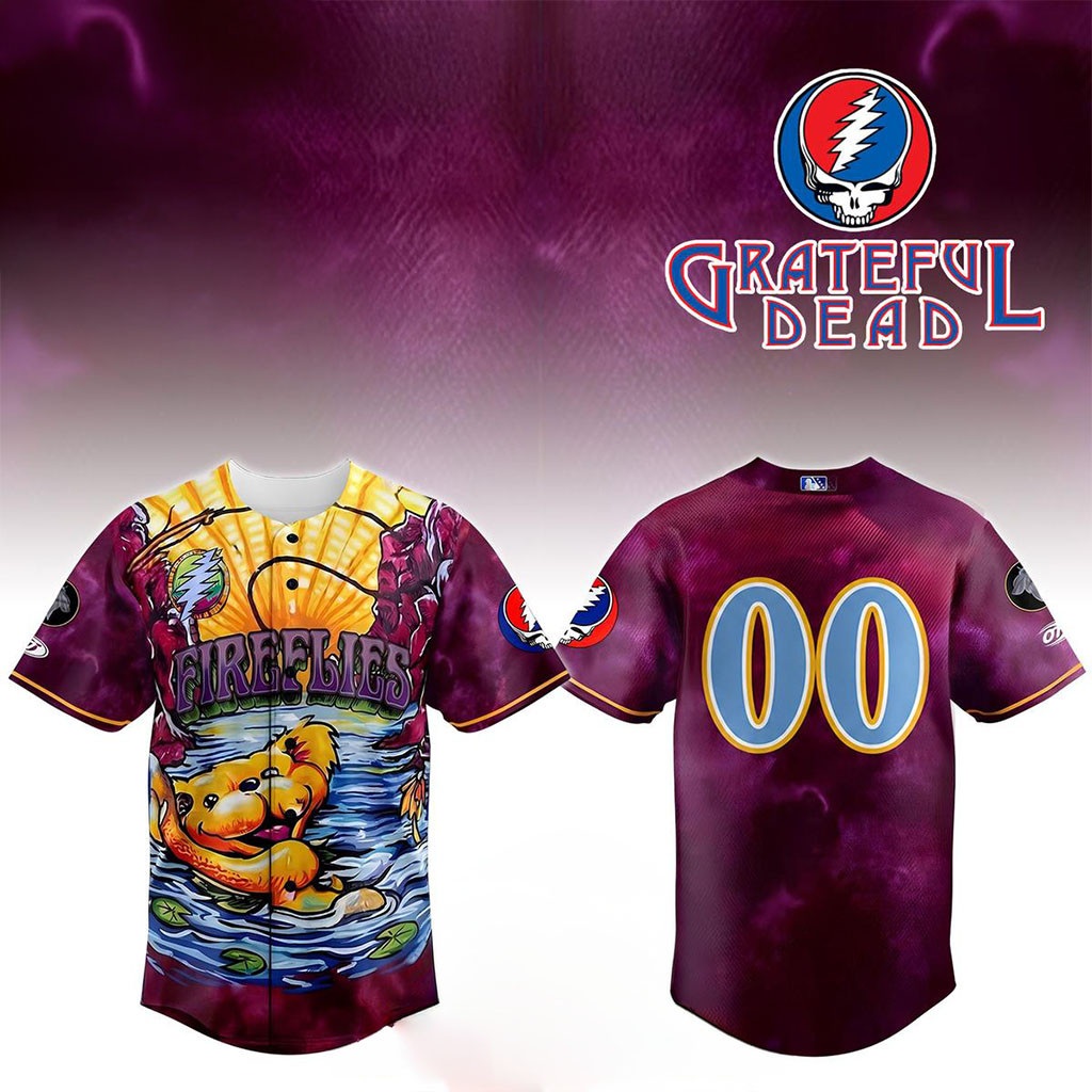 Custom Columbia Fireflies x Grateful Dead Night 2026 Theme Game Baseball Jersey Fireflies Merch 1 - Unicasport Custom Columbia Fireflies x Grateful Dead Night 2026 Theme Game Baseball Jersey Fireflies Merch