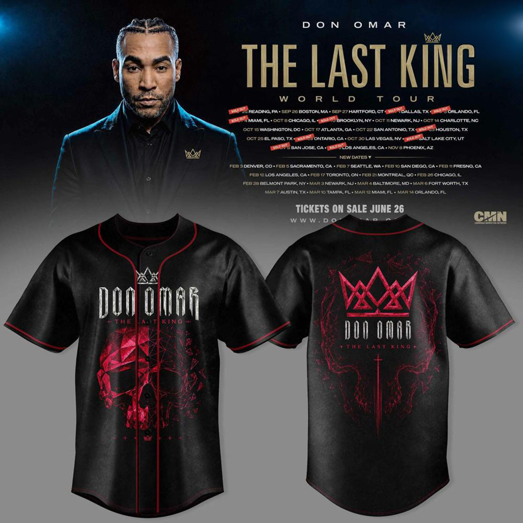 Don Omar The Last King World Tour Baseball Jersey Don Omar Concert Merch 2026 Gift For Fans 1 - Unicasport Don Omar The Last King World Tour Baseball Jersey Don Omar Concert Merch 2026 Gift For Fans